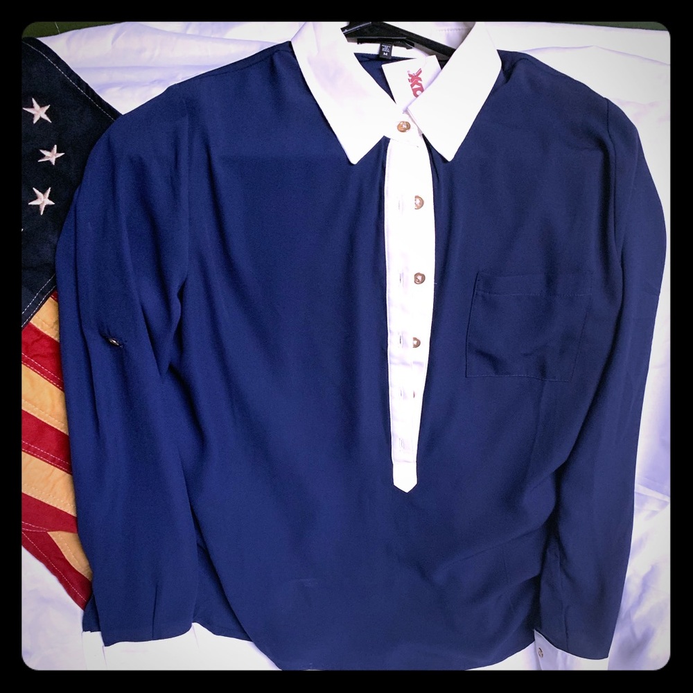 Navy Blue Blouse